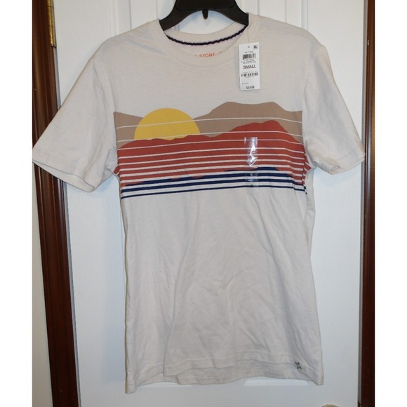 Stone‎ + Stone Graphic T-Shirt Desert Sunset Crew Neck Short Sleeve Small - Picture 1 of 3